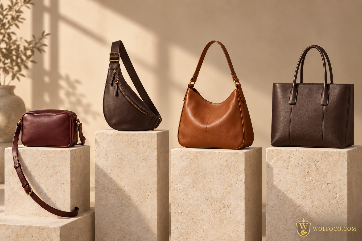 Crossbody, sling, shoulder bag and tote leather bag comparison