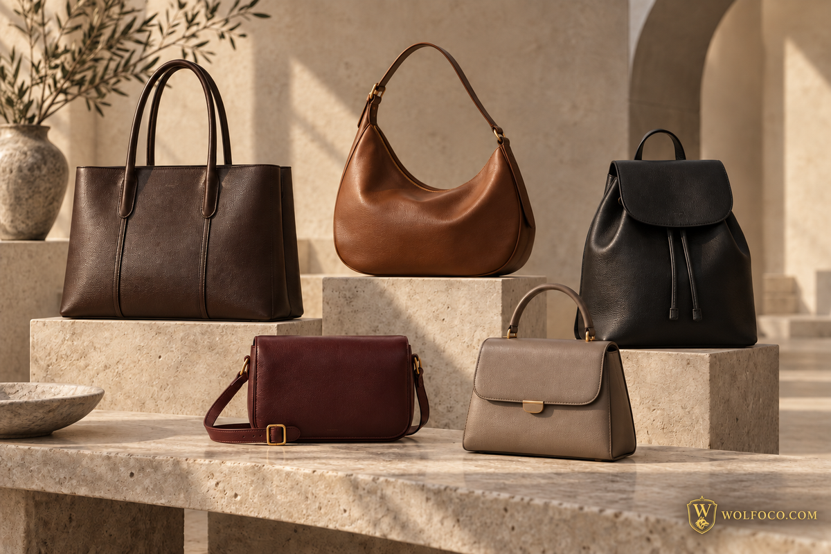 Leather bag trends 2026: tote, crescent bag, backpack, crossbody and top-handle