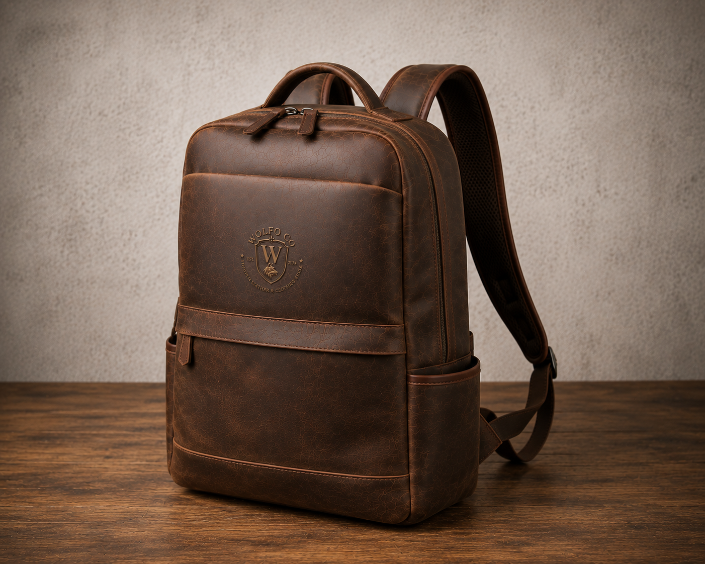 Vintage Brown Leather Backpack – Premium Travel & Laptop Backpack