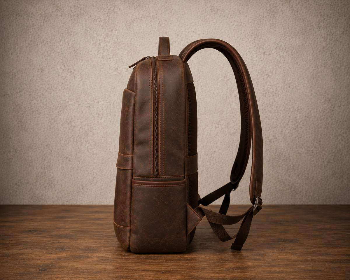 Vintage Brown Leather Backpack – Premium Travel & Laptop Backpack
