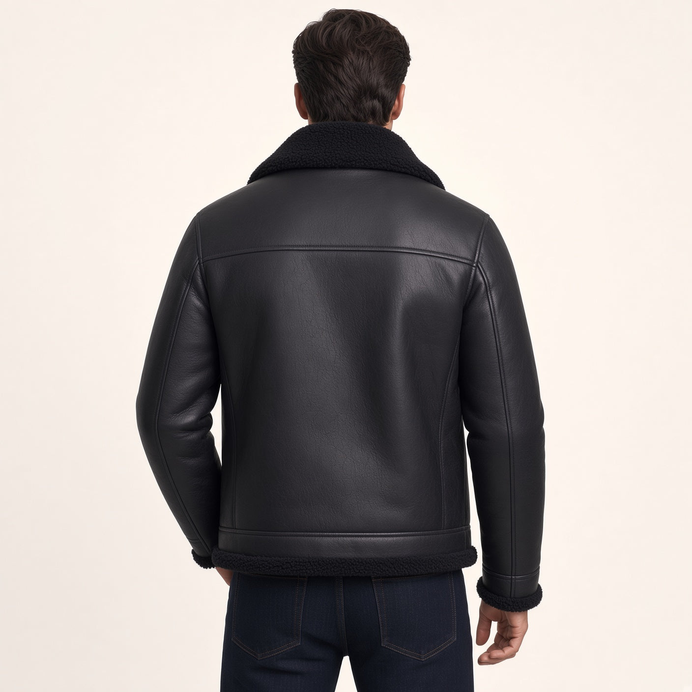 Men's Black Leather Jacket | Classic Premium Leather Jacket – Wolfo Co.