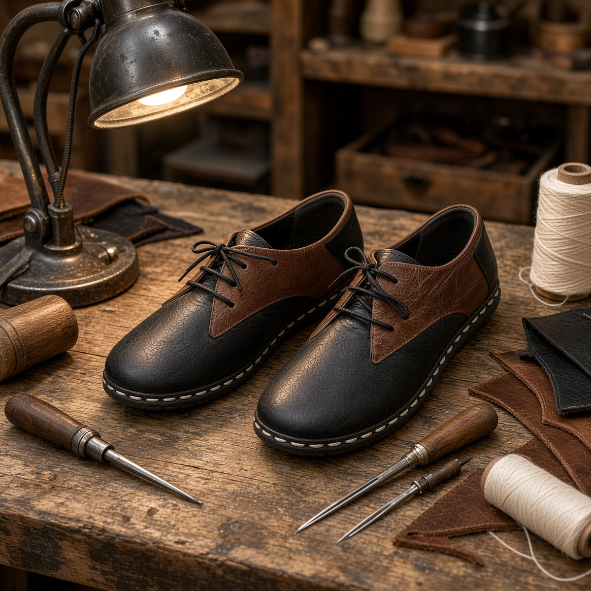 Classic Two-Tone Leather loafers Shoes