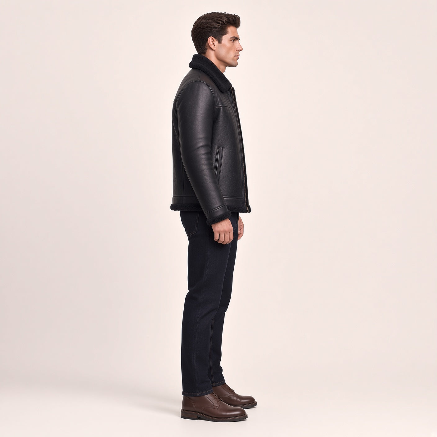 Men's Black Leather Jacket | Classic Premium Leather Jacket – Wolfo Co.
