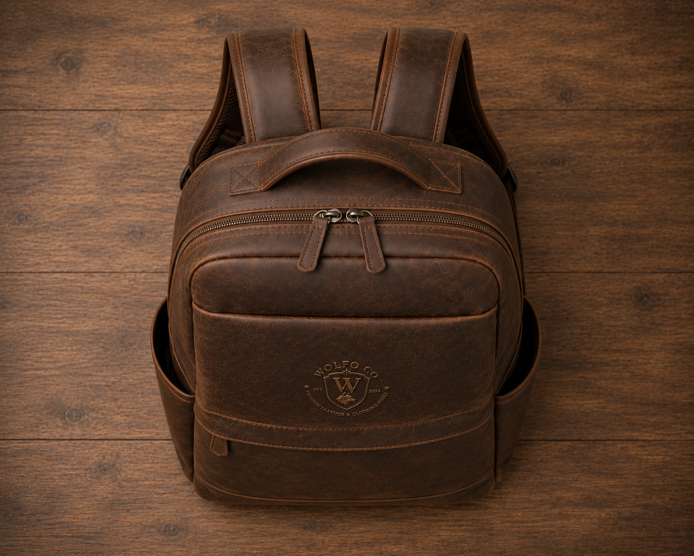 Vintage Brown Leather Backpack – Premium Travel & Laptop Backpack