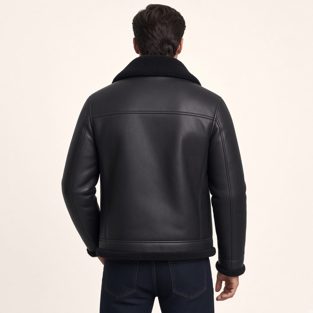 Men's Black Leather Jacket | Classic Premium Leather Jacket – Wolfo Co.