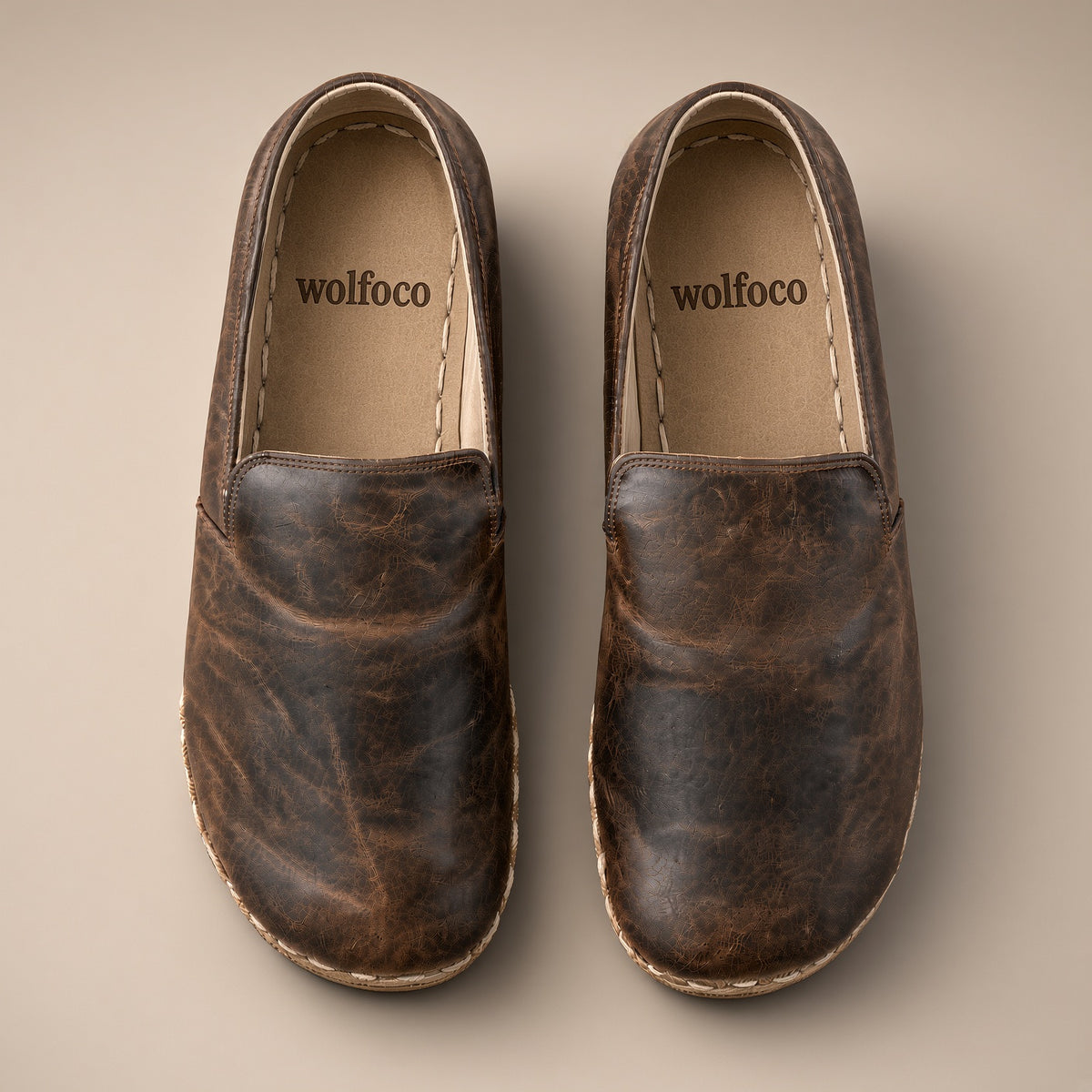 Men’s Brown Leather Slip-On Shoes | Handmade Leather Loafers