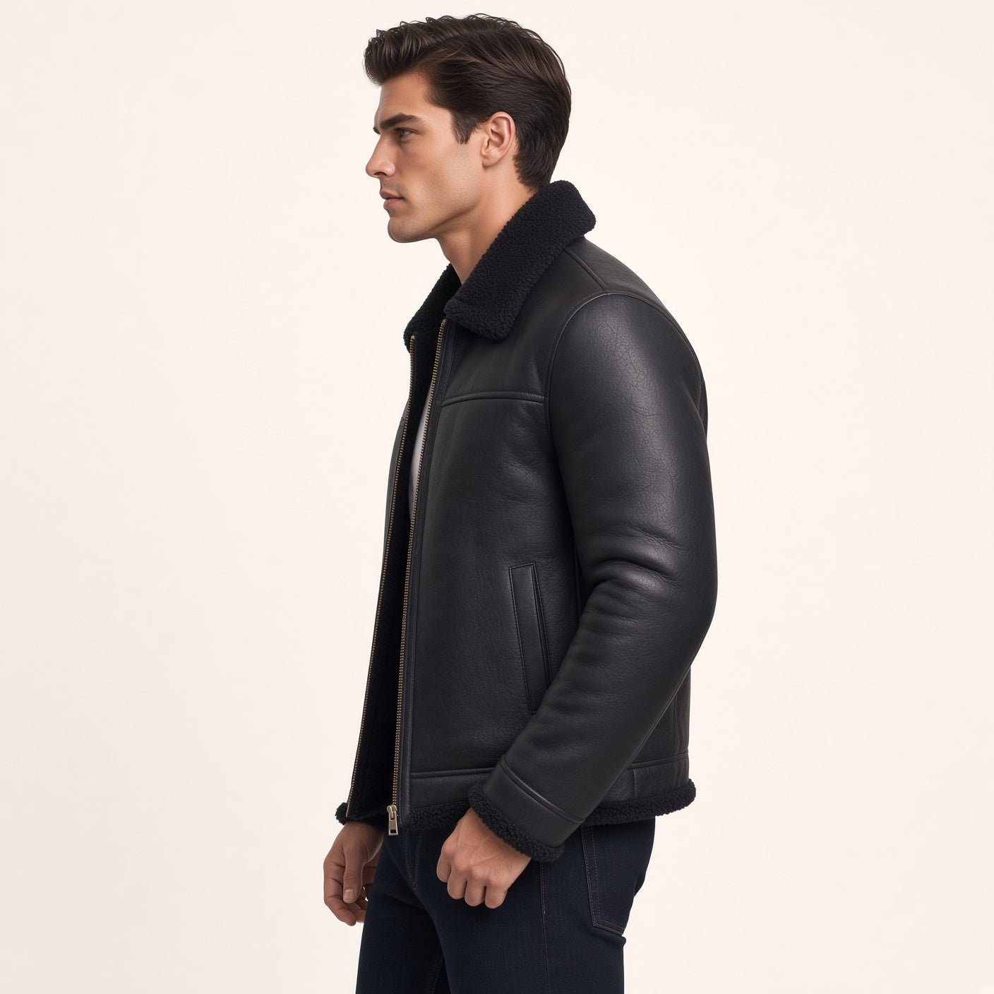 Men's Black Leather Jacket | Classic Premium Leather Jacket – Wolfo Co.