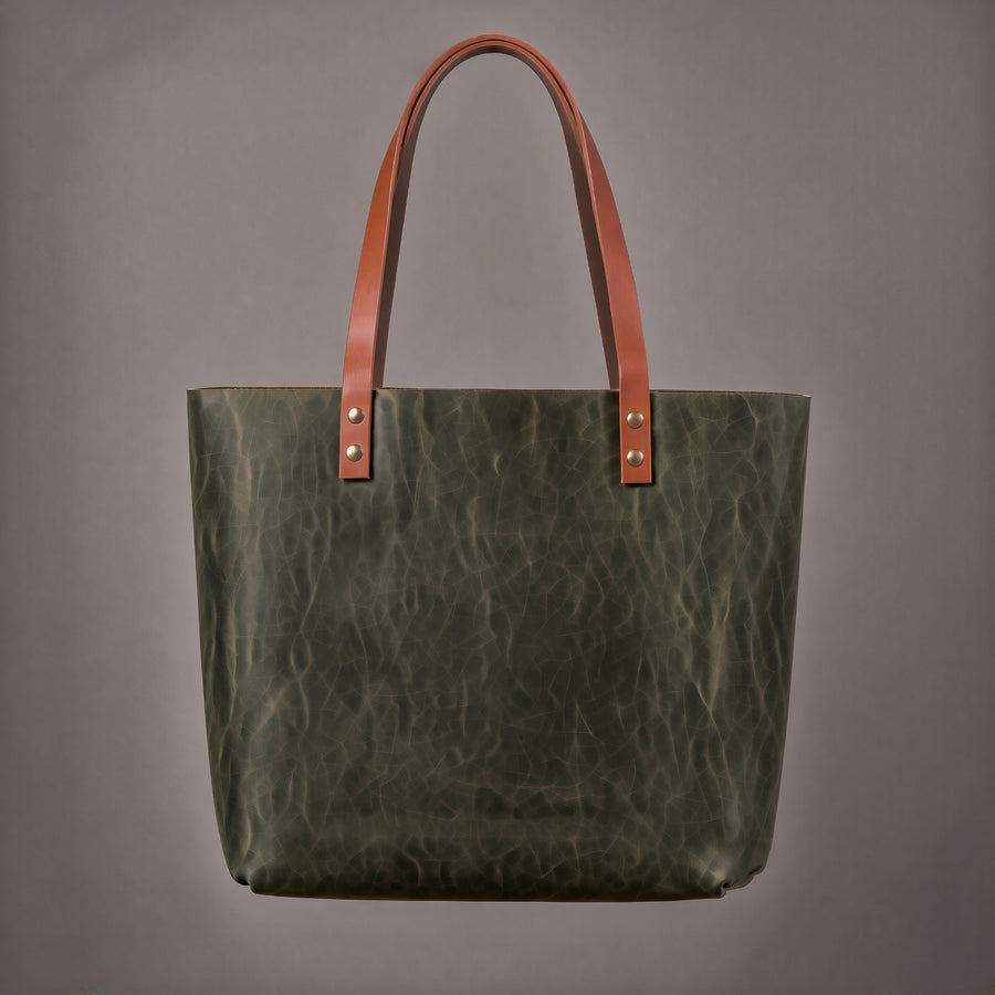 Genuine Leather Tote Bag for Women | Large Shoulder Handbag with Front Pocket
