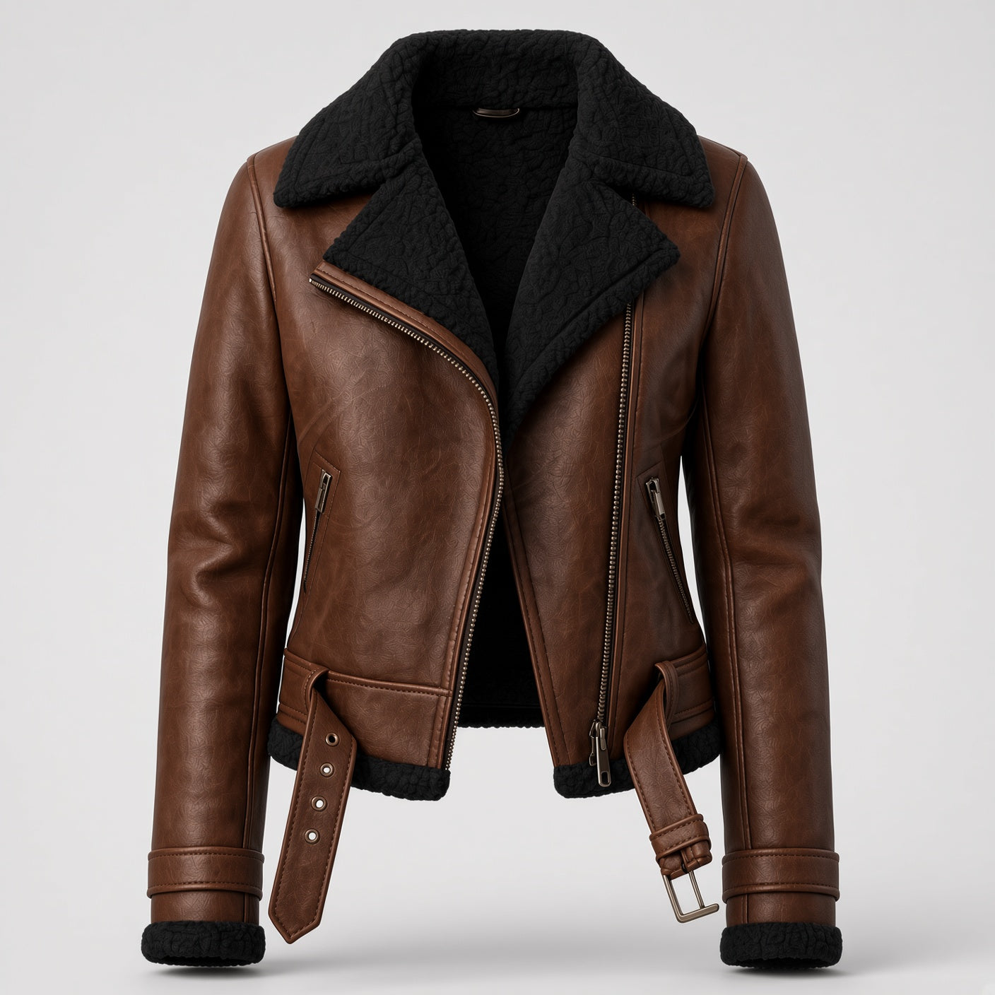 Matching Brown Leather Jackets for Men & Women – Classic Couple Leather Jacket