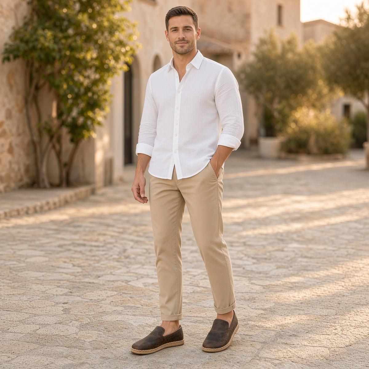 Men’s Brown Leather Slip-On Shoes | Handmade Leather Loafers